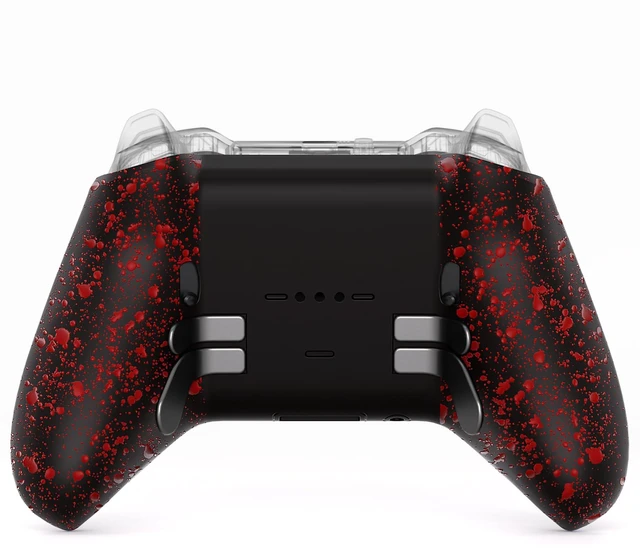 Main image of eXtremeRate Replacement Bottom Shell Case for Xbox Elite Series 2 Controller, Textured Red Non-Slip Back Housing Shell, 3D Splashing Cover for Xbox Elite Series 2 Core Wireless Controller Model 1797