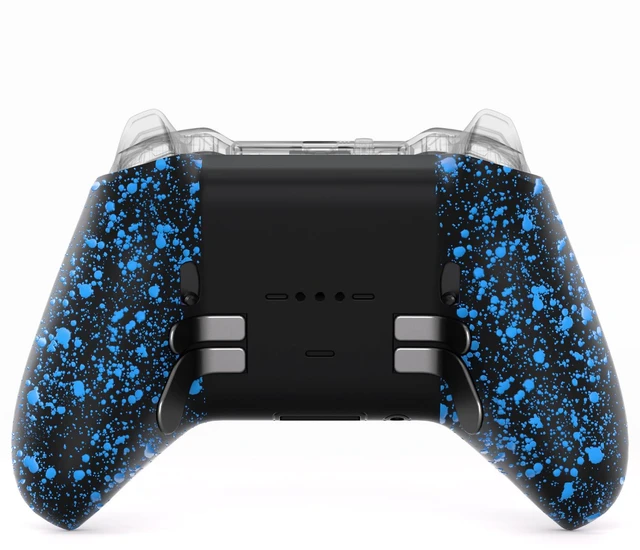 Main image of eXtremeRate Replacement Bottom Shell Case for Xbox Elite Series 2 Controller, Textured Blue Non-Slip Back Housing Shell, 3D Splashing Cover for Xbox Elite Series 2 Core Wireless Controller Model 1797