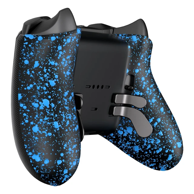 Alt view image 7 of 7 - eXtremeRate Replacement Bottom Shell Case for Xbox Elite Series 2 Controller, Textured Blue Non-Slip Back Housing Shell, 3D Splashing Cover for Xbox Elite Series 2 Core Wireless Controller Model 1797