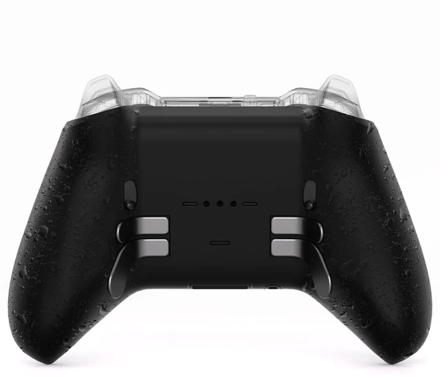 Main image of eXtremeRate Replacement Bottom Shell Case for Xbox Elite Series 2 Controller, Textured Black Non-Slip Back Housing Shell, 3D Splashing Cover for Xbox Elite Series 2 Core Wireless Controller Model 1797