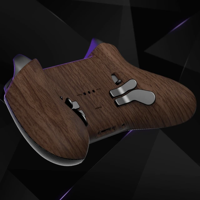Alt view image 6 of 7 - eXtremeRate Replacement Bottom Shell Case for Xbox Elite Series 2 Controller, Wood Grain Back Housing Shell Cover for Xbox Elite Series 2 Core Wireless Controller Model 1797