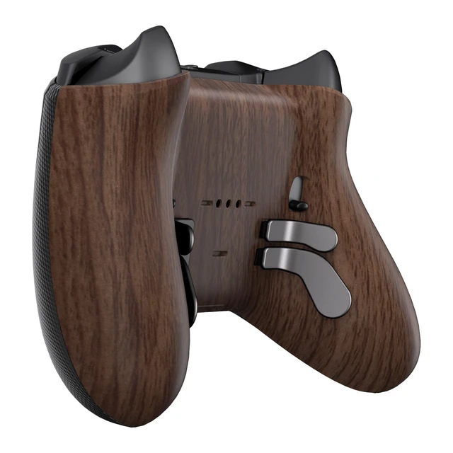 Alt view image 7 of 7 - eXtremeRate Replacement Bottom Shell Case for Xbox Elite Series 2 Controller, Wood Grain Back Housing Shell Cover for Xbox Elite Series 2 Core Wireless Controller Model 1797