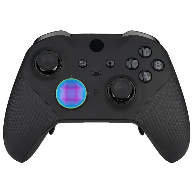 Alt view image 4 of 7 - eXtremeRate 2 pcs Metalic Rainbow Aura Blue & Purple Magnetic Stainless Steel D-Pads, Replacement Parts Directional Pad Button Kits for Xbox One Elite & Xbox One Elite Series 2 Controller