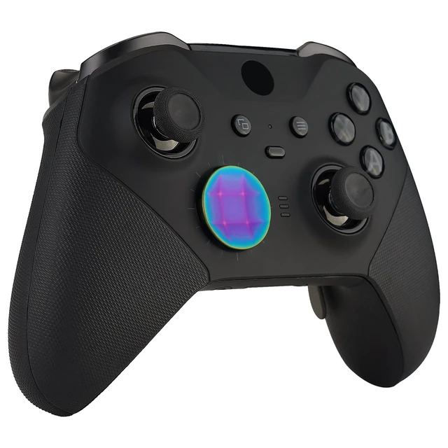 Alt view image 5 of 7 - eXtremeRate 2 pcs Metalic Rainbow Aura Blue & Purple Magnetic Stainless Steel D-Pads, Replacement Parts Directional Pad Button Kits for Xbox One Elite & Xbox One Elite Series 2 Controller
