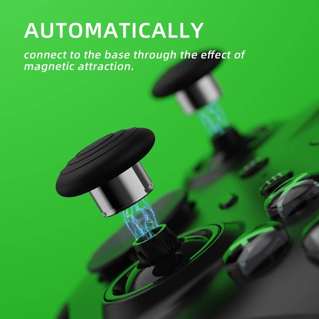 Alt view image 4 of 7 - eXtremeRate 13 in 1 Component Pack Kit for Xbox Elite Series 2 Controller, 6 Metal Thumbsticks & Adjustment Tool, 2 D-Pads, 4 Paddles for Xbox Elite Series 2 Core Controller - Black & Metallic Silver