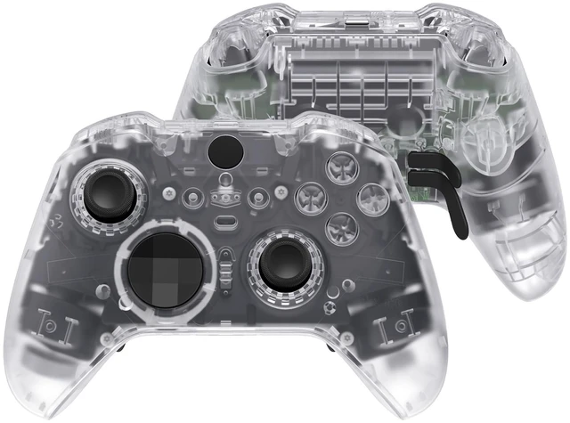 Main image of eXtremeRate Full Set Shell Buttons for Xbox One Elite Series 2 Controller, Clear Replacement Faceplate Back Plate Bottom Shell Case with Buttons for Xbox Elite Series 2 Core Controller - Model 1797