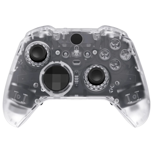 Alt view image 6 of 7 - eXtremeRate Full Set Shell Buttons for Xbox One Elite Series 2 Controller, Clear Replacement Faceplate Back Plate Bottom Shell Case with Buttons for Xbox Elite Series 2 Core Controller - Model 1797