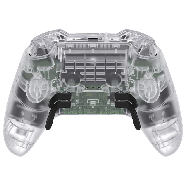 Alt view image 7 of 7 - eXtremeRate Full Set Shell Buttons for Xbox One Elite Series 2 Controller, Clear Replacement Faceplate Back Plate Bottom Shell Case with Buttons for Xbox Elite Series 2 Core Controller - Model 1797