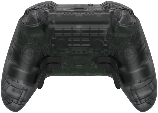 Alt view image 7 of 7 - eXtremeRate Full Set Shell Buttons for Xbox One Elite Series 2 Controller, Clear Black Replacement Faceplate Back Plate Bottom Shell with Buttons for Xbox Elite Series 2 Core Controller - Model 1797