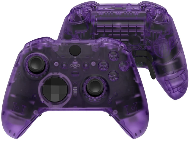 Main image of eXtremeRate Full Set Shell Buttons for Xbox One Elite Series 2 Controller, Clear Atomic Purple Replacement Faceplate Back Plate Bottom Shell Case with Buttons for Xbox Elite Series 2 Core Controller