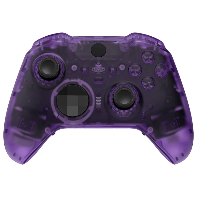 Alt view image 6 of 7 - eXtremeRate Full Set Shell Buttons for Xbox One Elite Series 2 Controller, Clear Atomic Purple Replacement Faceplate Back Plate Bottom Shell Case with Buttons for Xbox Elite Series 2 Core Controller