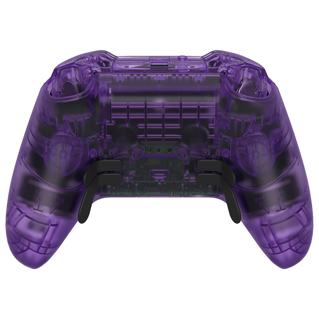 Alt view image 7 of 7 - eXtremeRate Full Set Shell Buttons for Xbox One Elite Series 2 Controller, Clear Atomic Purple Replacement Faceplate Back Plate Bottom Shell Case with Buttons for Xbox Elite Series 2 Core Controller