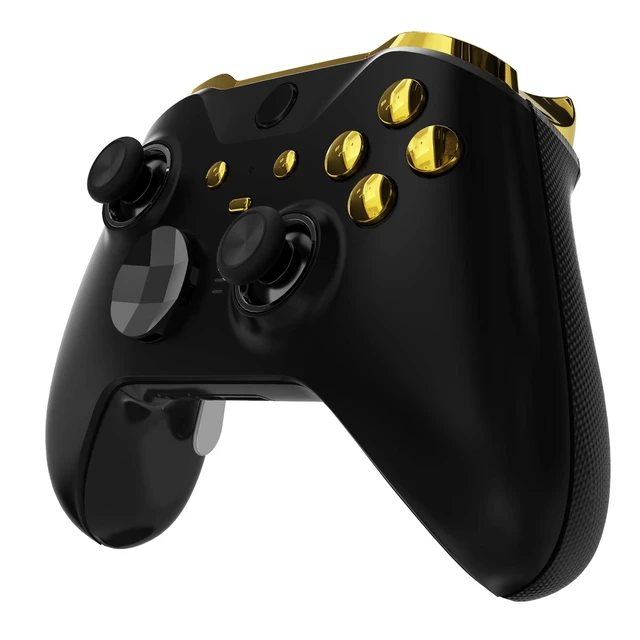 Alt view image 4 of 7 - eXtremeRate Chrome Gold Replacement Buttons for Xbox One Elite Series 2 Controller, LB RB LT RT Bumpers Triggers ABXY Start Back Sync Profile Keys for Xbox Elite Series 2 Core Controller Model 1797