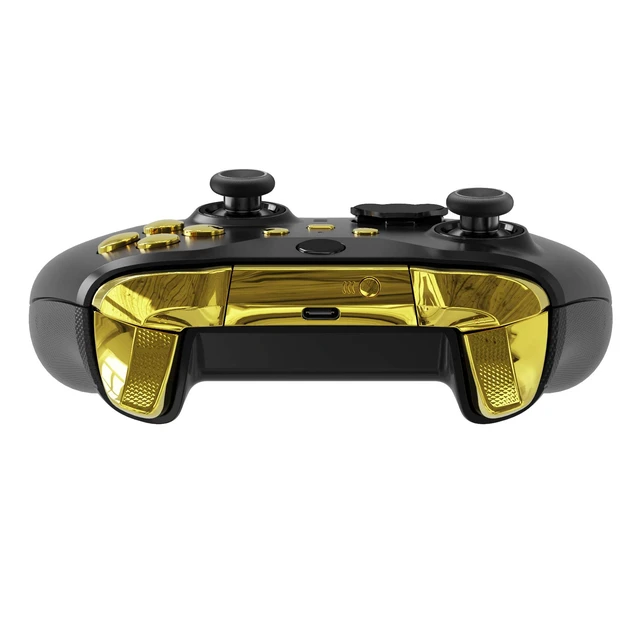 Alt view image 6 of 7 - eXtremeRate Chrome Gold Replacement Buttons for Xbox One Elite Series 2 Controller, LB RB LT RT Bumpers Triggers ABXY Start Back Sync Profile Keys for Xbox Elite Series 2 Core Controller Model 1797