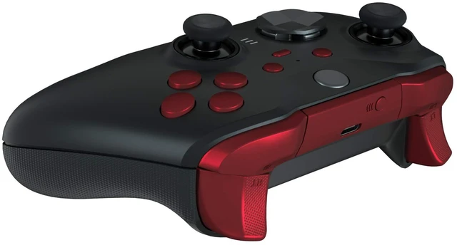 Alt view image 7 of 7 - eXtremeRate Scarlet Red Replacement Buttons for Xbox One Elite Series 2 Controller, LB RB LT RT Bumpers Triggers ABXY Start Back Sync Profile Keys for Xbox Elite Series 2 Core Controller Model 1797