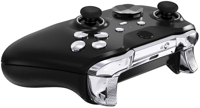 Alt view image 7 of 7 - eXtremeRate Replacement Buttons for Xbox One Elite 2 Controller, LB RB LT RT Bumpers Triggers ABXY Start Back Sync Profile Keys for Xbox Elite Series 2 Controller Model 1797 - Chrome Silver