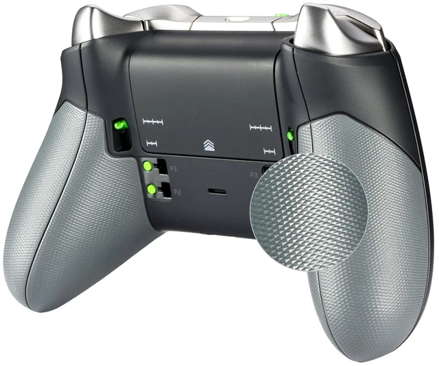 Main image of eXtremeRate Gray Rubberized Right Left Side Rails, Replacement Rear Handle Grips, Back Panels Faceplates Kits for Xbox One Elite Controller (Model 1698)