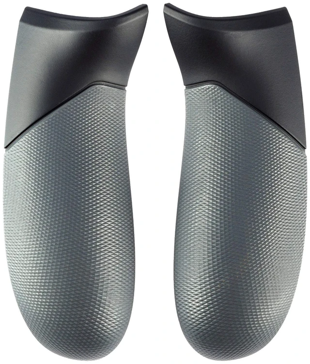 Alt view image 3 of 7 - eXtremeRate Gray Rubberized Right Left Side Rails, Replacement Rear Handle Grips, Back Panels Faceplates Kits for Xbox One Elite Controller (Model 1698)