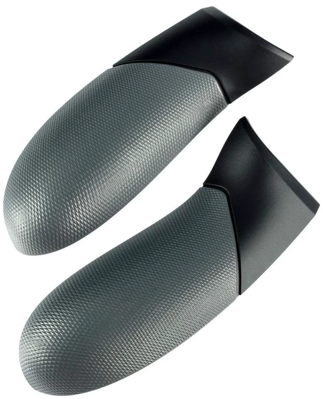 Alt view image 7 of 7 - eXtremeRate Gray Rubberized Right Left Side Rails, Replacement Rear Handle Grips, Back Panels Faceplates Kits for Xbox One Elite Controller (Model 1698)