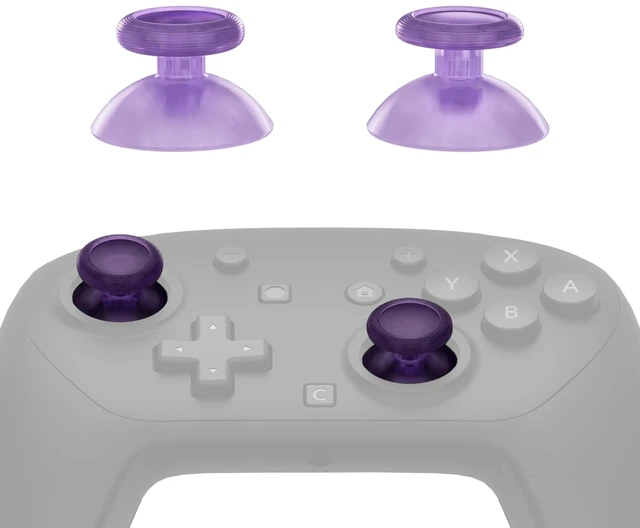 Main image of eXtremeRate Replacement 3D Joystick for Nintendo Switch 2 Pro Controller, Left Right Analog Stick Thumbsticks with Screwdriver Tools for Switch 2 Pro, Multi-Colors Options - Clear Altomic Purple