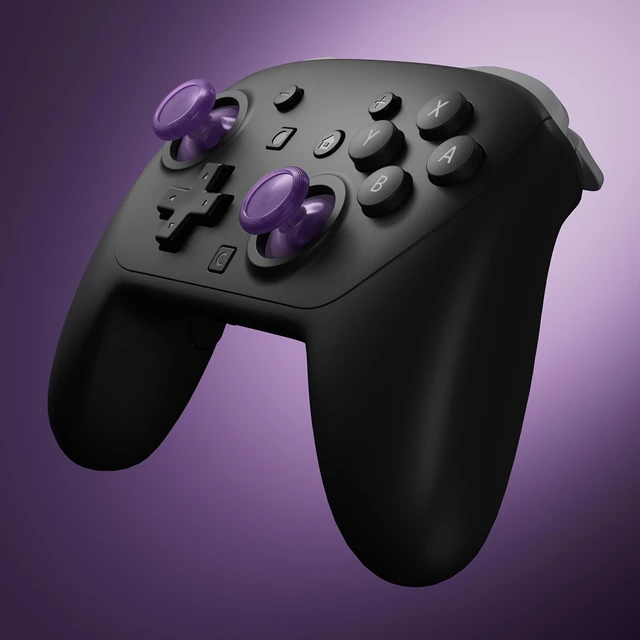 Alt view image 4 of 7 - eXtremeRate Replacement 3D Joystick for Nintendo Switch 2 Pro Controller, Left Right Analog Stick Thumbsticks with Screwdriver Tools for Switch 2 Pro, Multi-Colors Options - Clear Altomic Purple