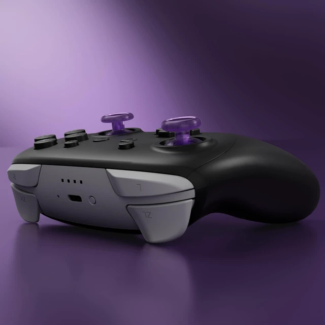 Alt view image 6 of 7 - eXtremeRate Replacement 3D Joystick for Nintendo Switch 2 Pro Controller, Left Right Analog Stick Thumbsticks with Screwdriver Tools for Switch 2 Pro, Multi-Colors Options - Clear Altomic Purple