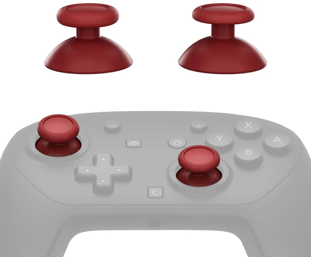 Main image of eXtremeRate Replacement 3D Joystick for Nintendo Switch 2 Pro Controller, Left Right Analog Stick Thumbsticks with Screwdriver Tools for Switch 2 Pro Controller, Multi-Colors Options - Carmine Red