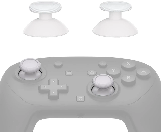 Main image of eXtremeRate Replacement 3D Joystick for Nintendo Switch 2 Pro Controller, Left Right Analog Stick Thumbsticks with Screwdriver Tools for Switch 2 Pro Controller, Multi-Colors Options - White