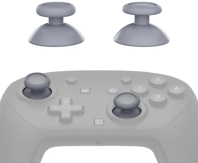 Main image of eXtremeRate Replacement 3D Joystick for Nintendo Switch 2 Pro Controller, Left Right Analog Stick Thumbsticks with Screwdriver Tools for Switch 2 Pro Controller, Multi-Colors Options - New Hope Gray