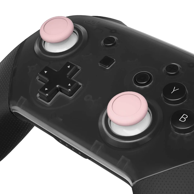 Alt view image 3 of 7 - eXtremeRate Cherry Blossoms Pink & White Dual-Color Replacement 3D Joystick Thumbsticks, Analog Thumb Sticks with Cross Screwdriver for Nintendo Switch Pro Controller