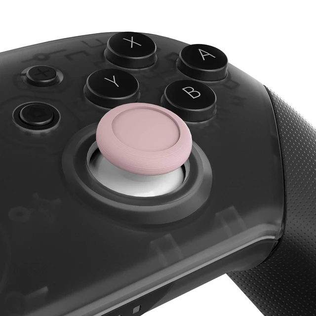 Alt view image 2 of 7 - eXtremeRate Cherry Blossoms Pink & White Dual-Color Replacement 3D Joystick Thumbsticks, Analog Thumb Sticks with Cross Screwdriver for Nintendo Switch Pro Controller