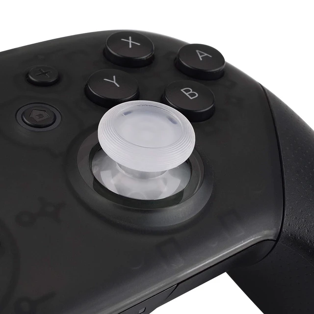 Alt view image 2 of 7 - eXtremeRate Transparent Clear Replacement 3D Joystick Thumbsticks, Analog Thumb Sticks with Cross Screwdriver for Nintendo Switch Pro Controller