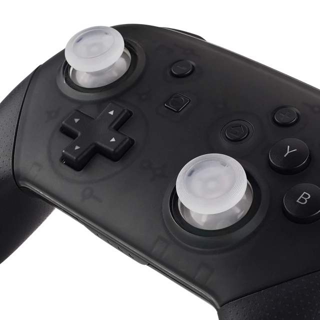 Alt view image 3 of 7 - eXtremeRate Transparent Clear Replacement 3D Joystick Thumbsticks, Analog Thumb Sticks with Cross Screwdriver for Nintendo Switch Pro Controller