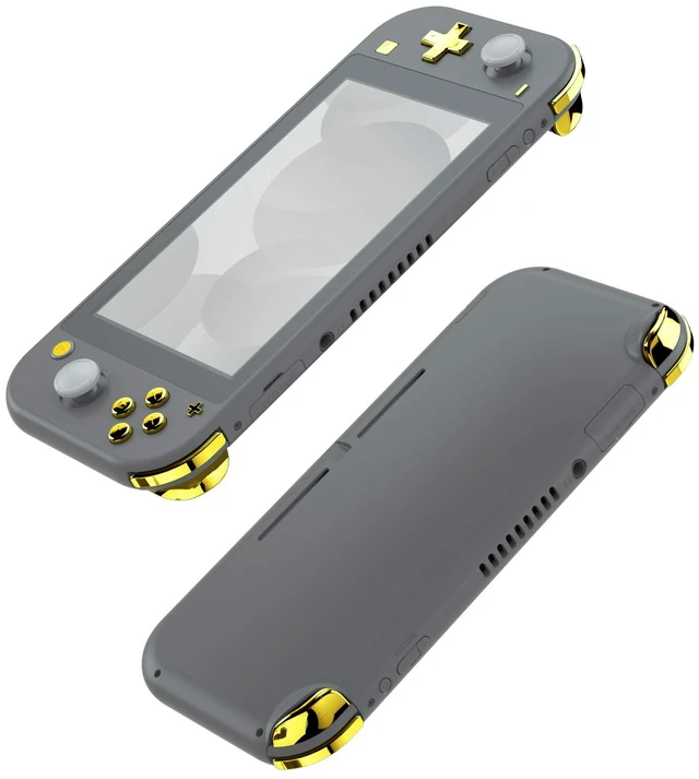 Alt view image 3 of 7 - eXtremeRate Chrome Gold Glossy Replacement ABXY Home Capture Plus Minus Keys Dpad L R ZL ZR Trigger for Nintendo Switch Lite, Full Set Buttons Repair Kits with Tools for Nintendo Switch Lite