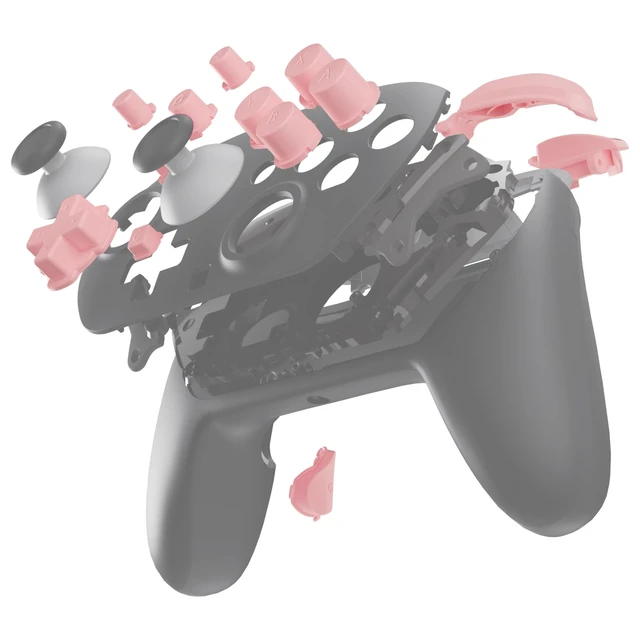 Alt view image 3 of 7 - eXtremeRate DIY Replacement Full Set Buttons for Nintendo Switch 2 Pro Controller, Puffy Pink Custom ABXY Dpad + - Home Capture Power L R ZR ZL Triggers Sync GL GR Buttons for Switch 2 Pro Controller