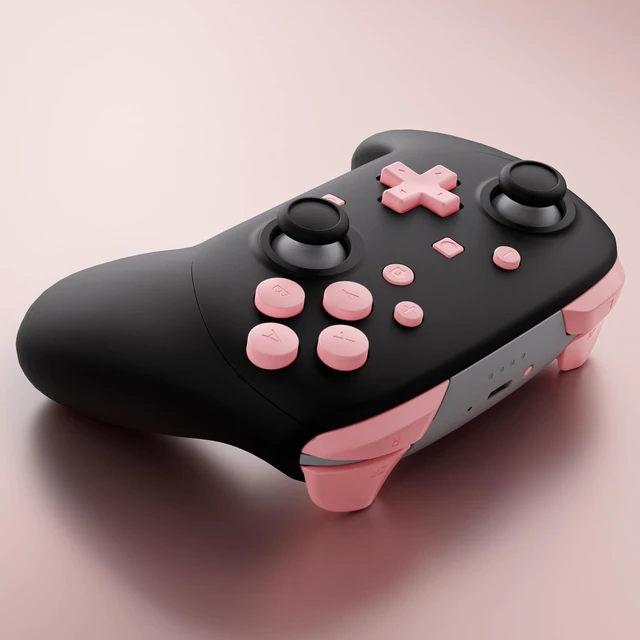 Alt view image 6 of 7 - eXtremeRate DIY Replacement Full Set Buttons for Nintendo Switch 2 Pro Controller, Puffy Pink Custom ABXY Dpad + - Home Capture Power L R ZR ZL Triggers Sync GL GR Buttons for Switch 2 Pro Controller