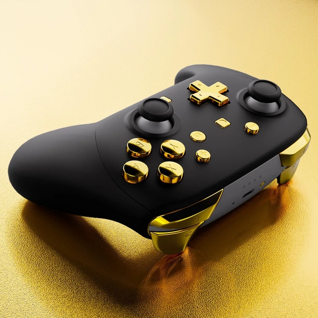Alt view image 6 of 7 - eXtremeRate DIY Replacement Full Set Buttons for Nintendo Switch 2 Pro Controller, Chrome Gold Custom ABXY Dpad + - Home Capture Power L R ZR ZL Triggers Sync GL GR Buttons for Switch 2 Pro Controller