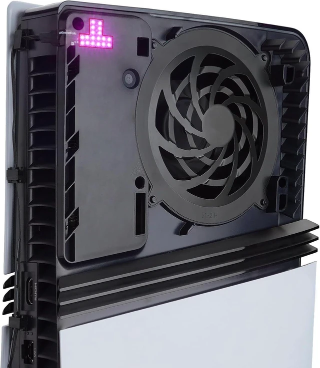 Alt view image 6 of 7 - eXtremeRate 7 Colors 40 Effects RGB RAINBOW Logo LED Kit for PS5 Slim/Pro Console, Illuminated Lighting Decoration Logo LED Board for PS5 Slim/Pro Disc & Digital Console