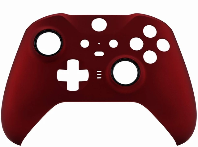 Alt view image 3 of 7 - eXtremeRate Faceplate Cover for Xbox Elite 2 Controller, Scarlet Red Soft Touch Front Housing Shell Replacement Kit for Xbox One Elite Series 2 Model 1797 - Controller Not Included