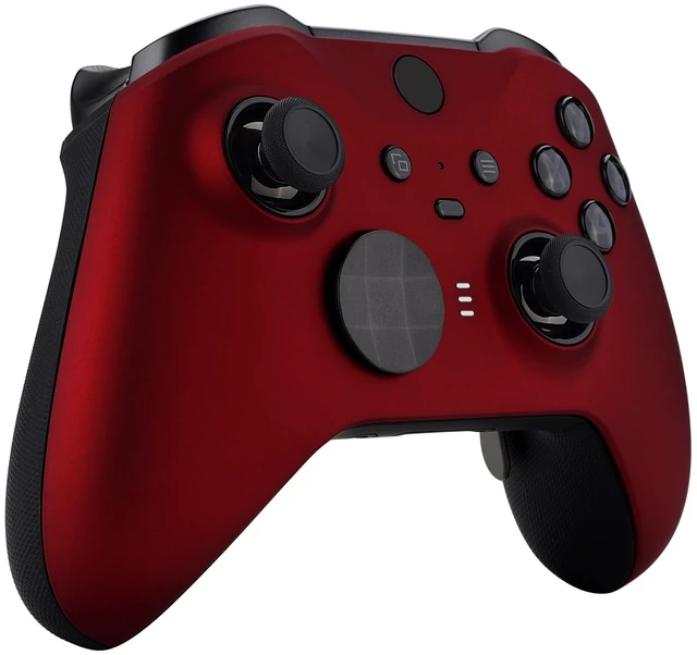 Alt view image 6 of 7 - eXtremeRate Faceplate Cover for Xbox Elite 2 Controller, Scarlet Red Soft Touch Front Housing Shell Replacement Kit for Xbox One Elite Series 2 Model 1797 - Controller Not Included
