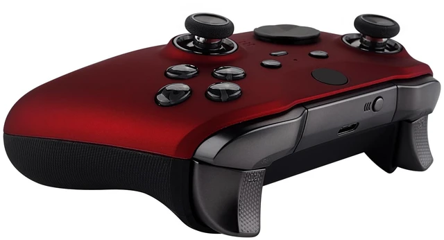 Alt view image 7 of 7 - eXtremeRate Faceplate Cover for Xbox Elite 2 Controller, Scarlet Red Soft Touch Front Housing Shell Replacement Kit for Xbox One Elite Series 2 Model 1797 - Controller Not Included