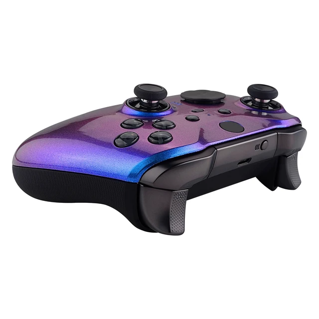 Alt view image 7 of 7 - eXtremeRate Chameleon Purple Blue Faceplate Cover, Front Housing Shell Case Replacement Kit for Xbox One Elite Series 2, Xbox Elite 2 Core Controller Model 1797 - Controller NOT Included