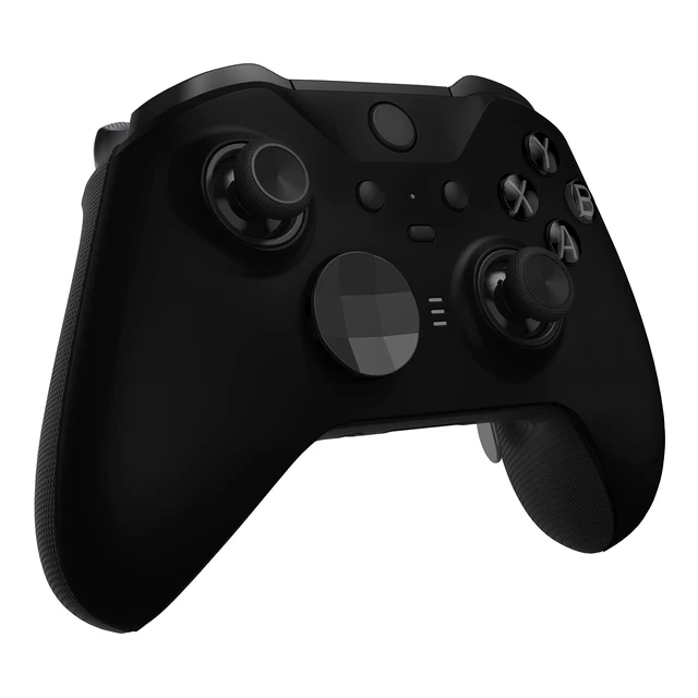 Alt view image 5 of 7 - eXtremeRate Black Soft Touch Grip Faceplate Cover, Front Housing Shell Case Replacement Kit for Xbox One Elite Series 2, Xbox Elite 2 Core Controller Model 1797 - Controller NOT Included