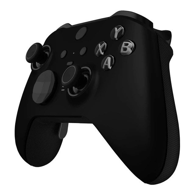 Alt view image 6 of 7 - eXtremeRate Black Soft Touch Grip Faceplate Cover, Front Housing Shell Case Replacement Kit for Xbox One Elite Series 2, Xbox Elite 2 Core Controller Model 1797 - Controller NOT Included