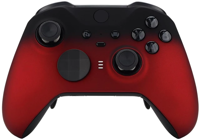 Main image of eXtremeRate Shadow Scarlet Red Soft Touch Grip Faceplate for Xbox One Elite Series 2, Front Housing Shell Cover Replacement Kit for Xbox Elite 2 Core Controller Model 1797 - Controller NOT Included