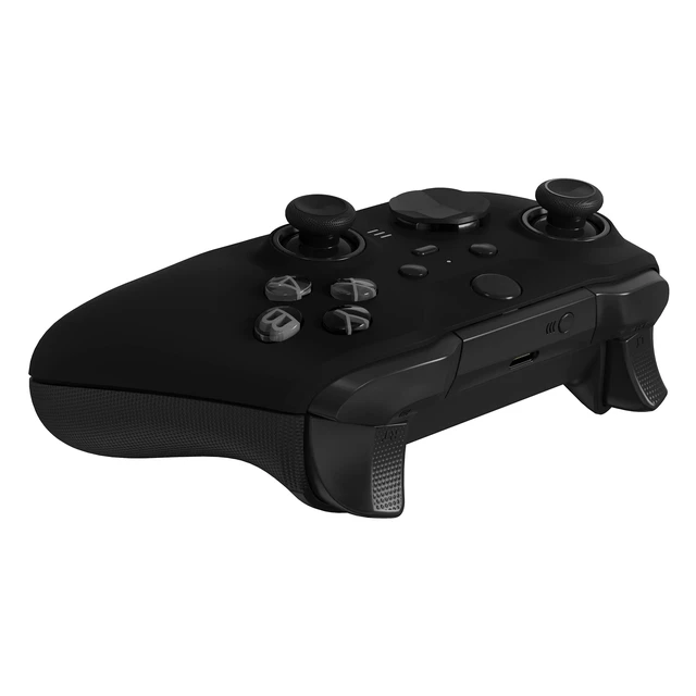 Alt view image 7 of 7 - eXtremeRate Black Soft Touch Grip Faceplate Cover, Front Housing Shell Case Replacement Kit for Xbox One Elite Series 2, Xbox Elite 2 Core Controller Model 1797 - Controller NOT Included