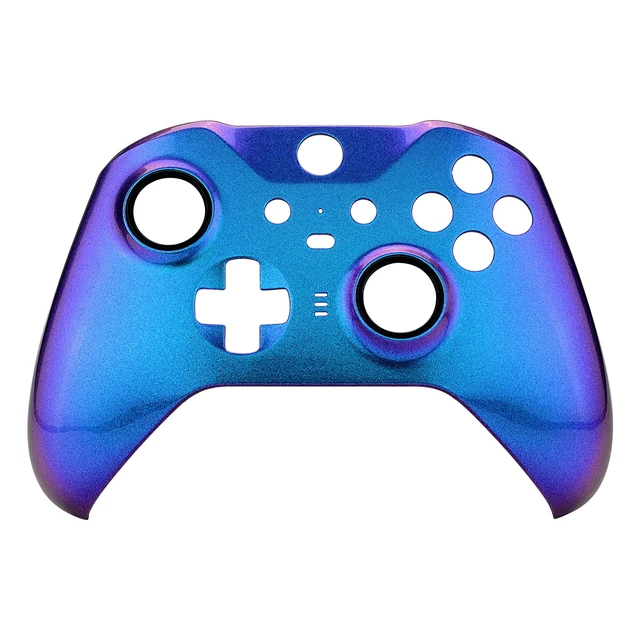 Alt view image 3 of 7 - eXtremeRate Chameleon Purple Blue Faceplate Cover, Front Housing Shell Case Replacement Kit for Xbox One Elite Series 2, Xbox Elite 2 Core Controller Model 1797 - Controller NOT Included