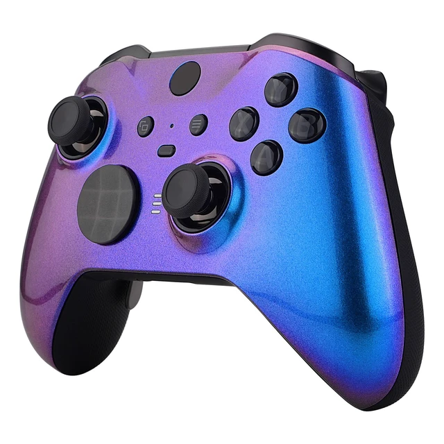 Alt view image 5 of 7 - eXtremeRate Chameleon Purple Blue Faceplate Cover, Front Housing Shell Case Replacement Kit for Xbox One Elite Series 2, Xbox Elite 2 Core Controller Model 1797 - Controller NOT Included