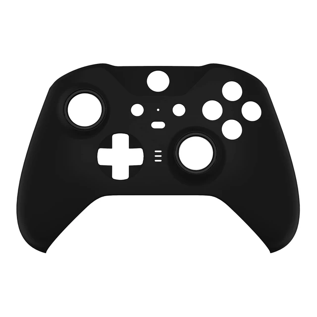 Alt view image 3 of 7 - eXtremeRate Black Soft Touch Grip Faceplate Cover, Front Housing Shell Case Replacement Kit for Xbox One Elite Series 2, Xbox Elite 2 Core Controller Model 1797 - Controller NOT Included