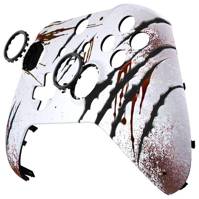 Alt view image 7 of 7 - eXtremeRate Wild Attack Replacement Faceplate Cover for Xbox One Elite Controller Series 2 (Model 1797), Soft Touch Front Housing Shell Case & Accent Rings for Xbox Elite Series 2 Core Controller